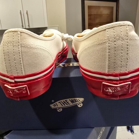 Vans Men's Lx Authentic 44 Duck Canvas / White / Red VN000EBNYF9 Mens Sz 13 NEW - Picture 7 of 15